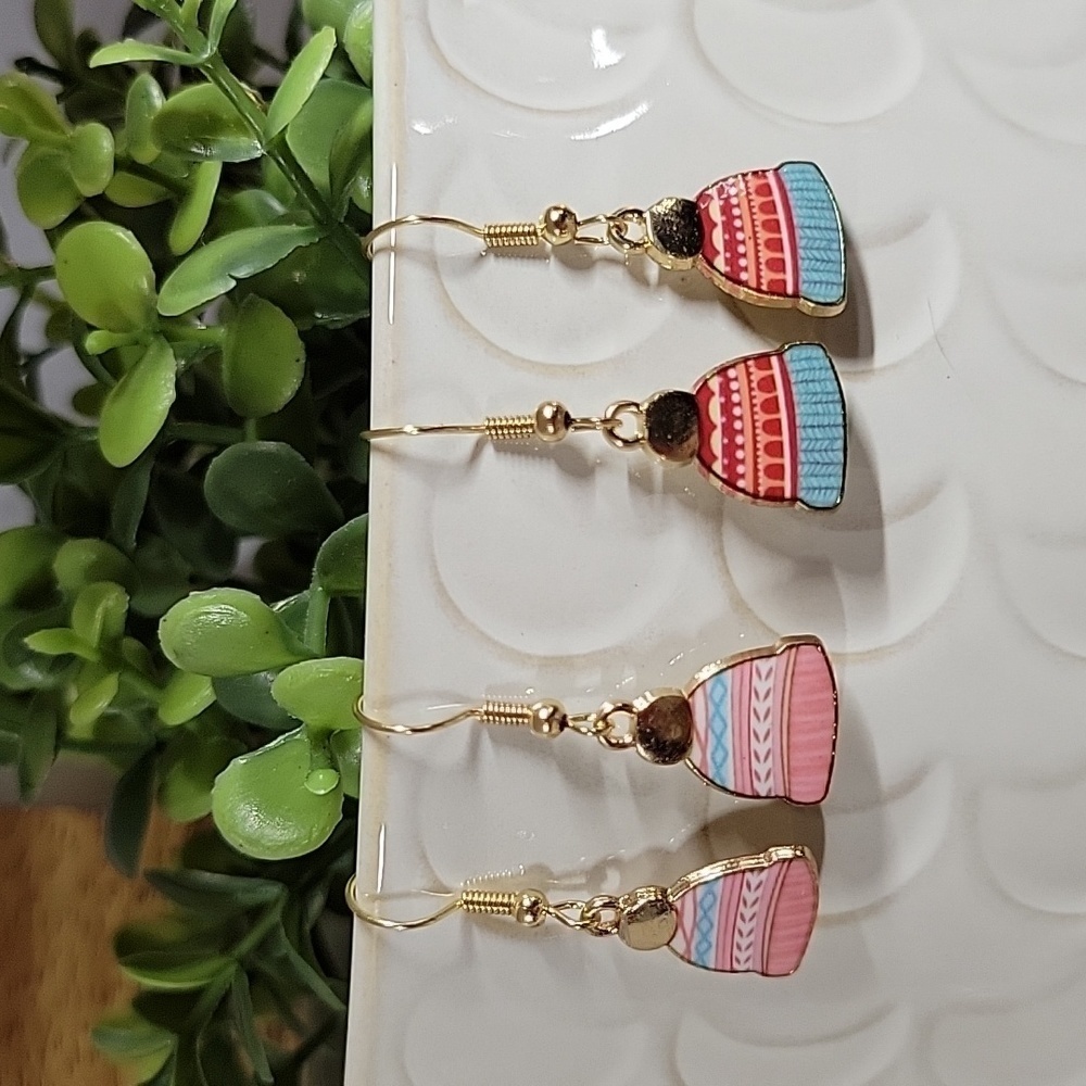 Winter Hat Earrings, Choice of Color